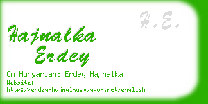 hajnalka erdey business card